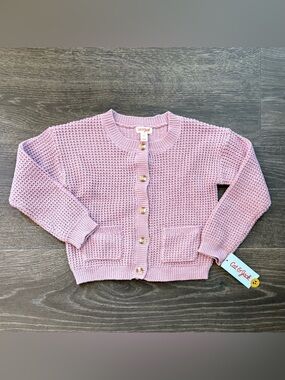 Cat & Jack Purple Knit Cardigan - Size 5T NEW!